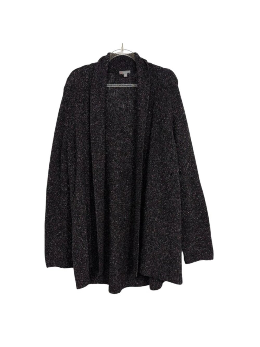 Talbots Speckled Cardigan Womens Size Large Black Grunge Whimsigoth Academia
